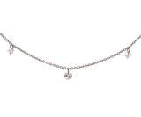 0.76ctw Princess and Round Cut Floating Station Necklace in 14K
