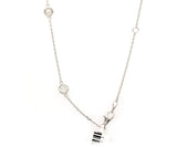 New 2.44ctw Round Diamond By The Yard Station Necklace in 14K