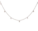 0.76ctw Princess and Round Cut Floating Station Necklace in 14K