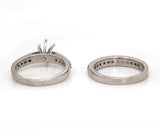 0.85ctw Round Diamond Milgrain Semi Mount Bridal Set in 18K