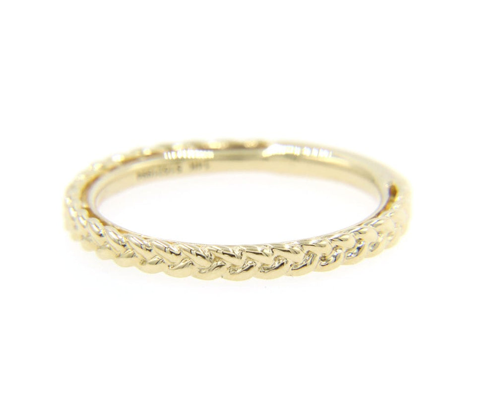 New Gabriel & Co. Braided Stackable Band Ring in 14K