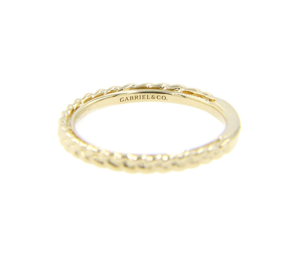 New Gabriel & Co. Braided Stackable Band Ring in 14K