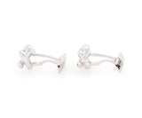 Polished Ribbon Knot Cufflinks in 14K