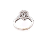 0.50ctw Baguette and Round Diamond Pear Shaped Frame Ring in 10K