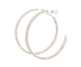 New 3.50ctw Diamond Inside Out Hoop Earrings in 14K