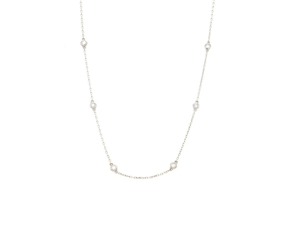 New 0.39ctw Diamond By The Yard Station Necklace in 18K