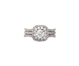 1.79ctw Round Diamond Double Frame Engagement Ring in 14K