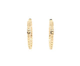 New 1.00ctw Round Diamond Inside Out Hoop Earrings in 14K