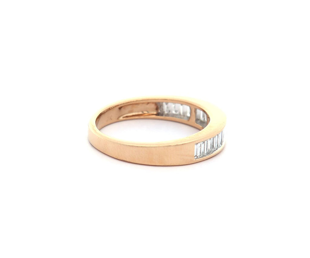 0.85ctw Baguette Diamond Channel Set Band Ring in 14K