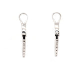 New 1.00ctw Diamond Oval Inside Out Hoop Earrings in 14K