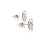 New 2.18ctw Round Diamond Cluster Cushion Stud Earrings in 14K