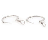 New 1.00ctw Diamond Oval Inside Out Hoop Earrings in 14K