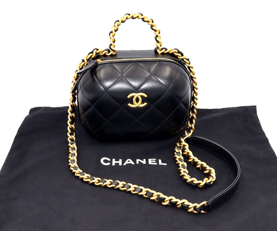 chanel small black crossbody handbag