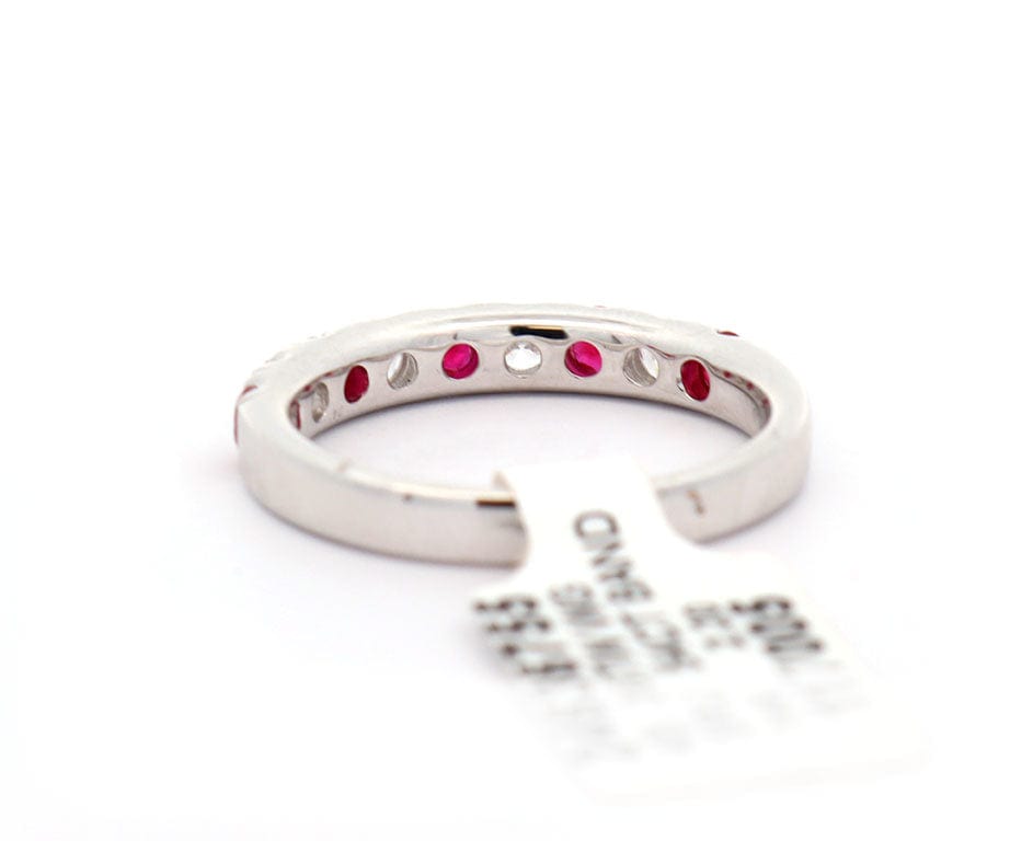 New 0.54ctw Ruby and 0.36ctw Diamond Band Ring in 14K
