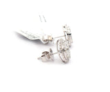 New 1.61ctw Diamond Cluster Halo Stud Earrings in 18K