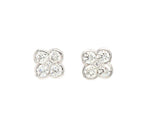 New 1.14ctw Diamond Bezel Set Flower Stud Earrings in 14K