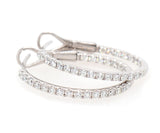 New 1.00ctw Diamond Oval Inside Out Hoop Earrings in 14K