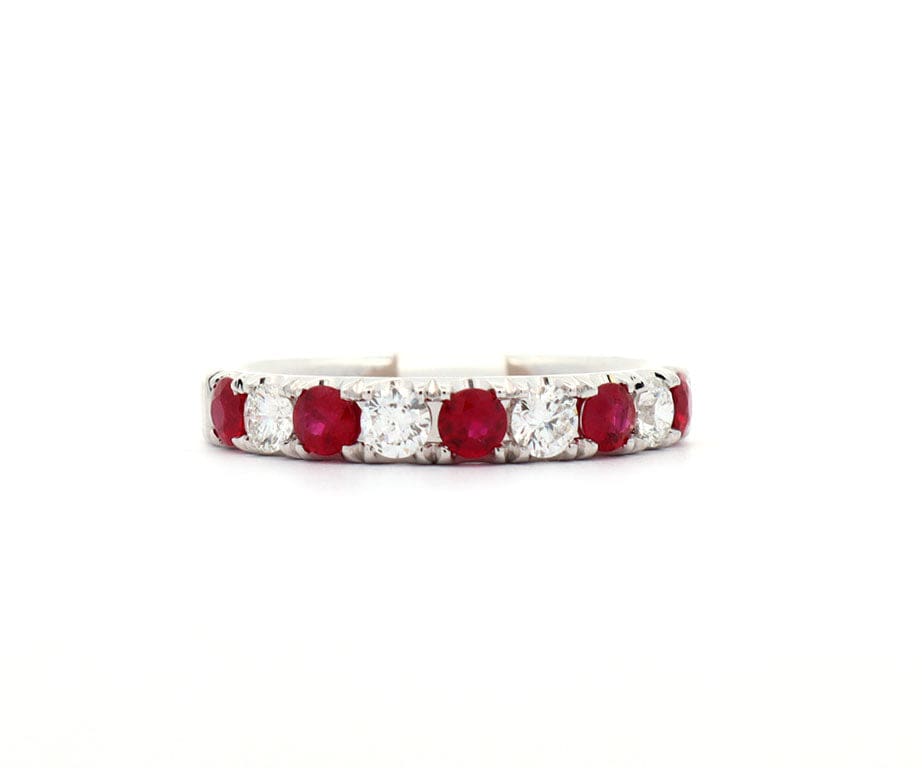 New 0.54ctw Ruby and 0.36ctw Diamond Band Ring in 14K