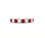 New 0.54ctw Ruby and 0.36ctw Diamond Band Ring in 14K