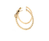 New 1.00ctw Round Diamond Inside Out Hoop Earrings in 14K