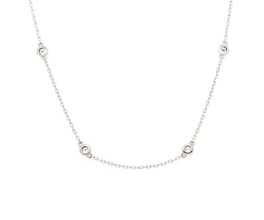 New 0.39ctw Diamond By The Yard Station Necklace in 18K