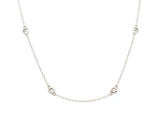 New 0.39ctw Diamond By The Yard Station Necklace in 18K
