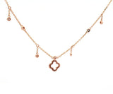 0.50ctw Diamond Station Clover Pendant Necklace in 14K