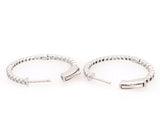 New 0.68ctw Round Diamond Inside Out Hoop Earrings in 14K