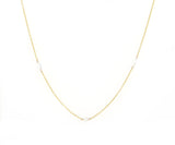 0.90ctw Mixed Cut Diamond Floating Station Necklace in 14K