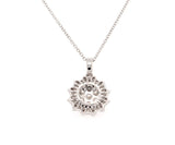 New 1.50ctw Round Diamond Cluster Starburst Pendant Necklace in 18K