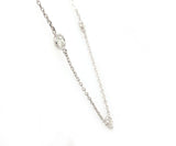 New 2.44ctw Round Diamond By The Yard Station Necklace in 14K