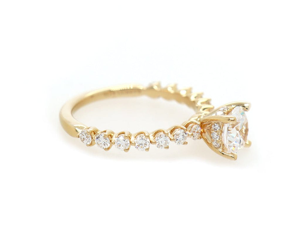 New Gabriel & Co. 0.57ctw Diamond Zelmira Contemporary Straight Semi Ring in 14K