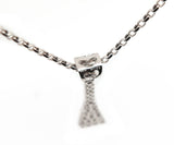 0.85ctw Diamond Abstract Hourglass Pendant Necklace in 18K
