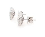 New 2.18ctw Round Diamond Cluster Cushion Stud Earrings in 14K
